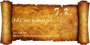 Tőke Katalin névjegykártya